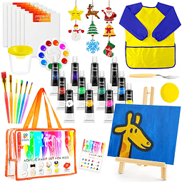 Juego de pintura para niños de 39 piezas, kit de suministros