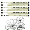 Juego de bolígrafos Micro Fineliner negro, bolígrafo ultra f