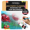 Kit de pintura por números de flores de amapola, kit de pint