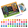 Juego de pintura de acuarela de 48 colores con pinceles, pin