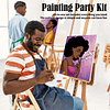 Kit de pintura y sorbo, kit de fiesta de pintura para pareja