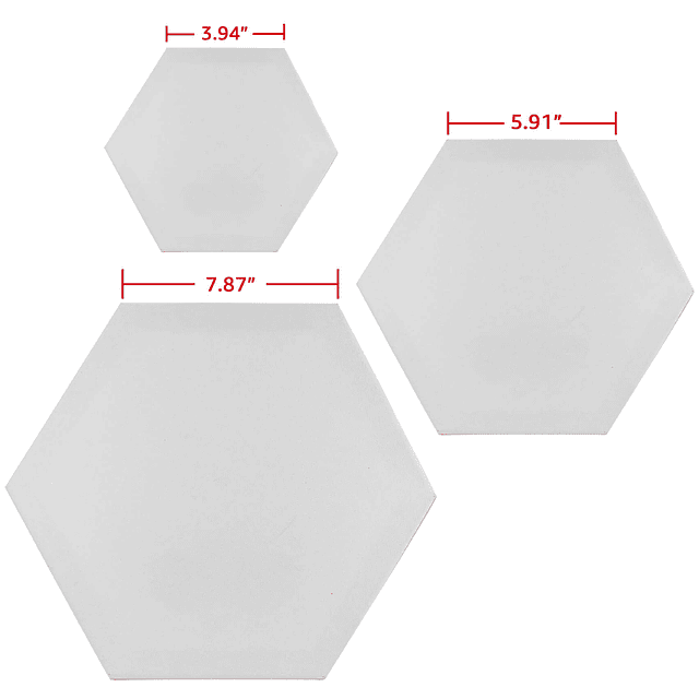 Lienzo en blanco estirado hexagonal para pintar tableros de