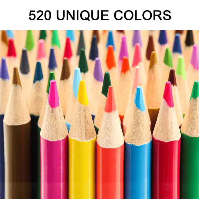 520 lápices de colores, lápices de colores de núcleo suave p