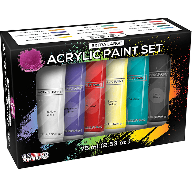 Professional Juego de 12 colores de pintura acrílica en tubo