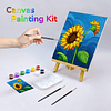 Kit de pintura en lienzo, arte de girasol predibujado de 8x1