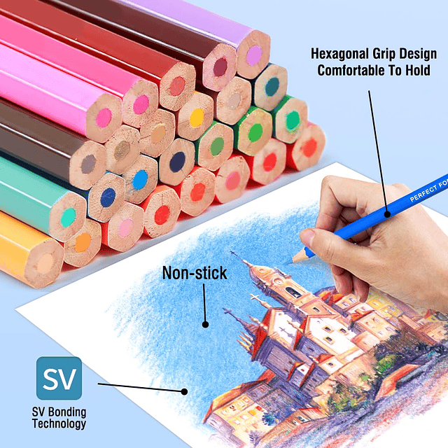 Lápices de colores para libros de colorear para adultos, jue