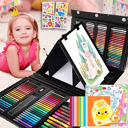 Suministros de arte, paquete de 208 kit de dibujo para niñas