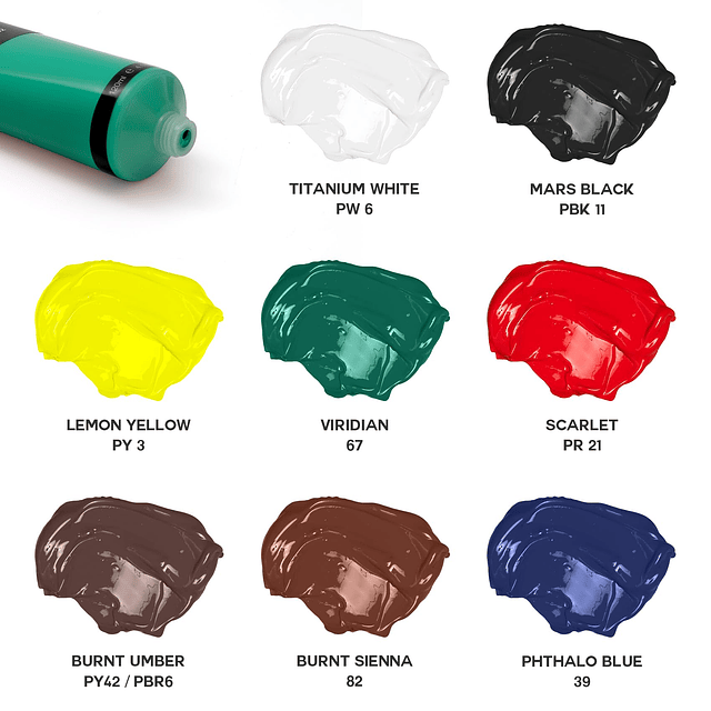 Juego de pintura acrílica para manualidades, 8 colores prima