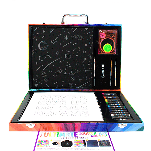 Ultimate Scratch Art Combo Kit con 41 piezas en un estuche d