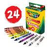 Crayones , colores clásicos surtidos, 24 unidades