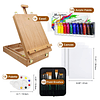 Deluxe Art Supplies Juego de arte de 27 piezas con caballete