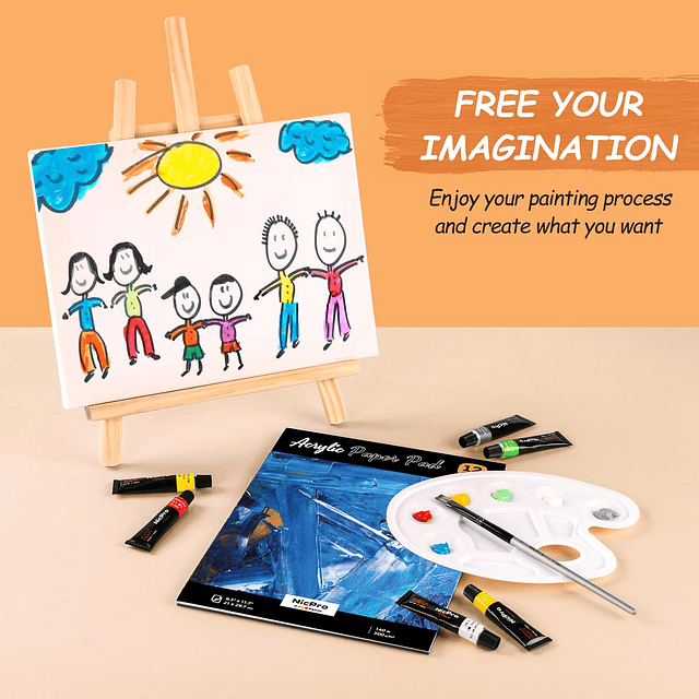 Juego de 60 piezas de pintura artística para niños, kit comp