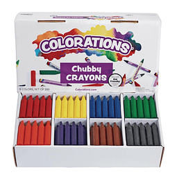 Chubby Crayons para niños, juego de 200 crayones arcoíris, s