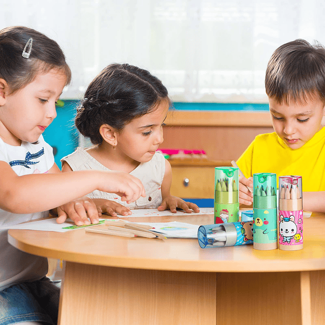 60 paquetes de mini lápices de colores a granel con sacapunt