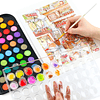 Juego de pintura de acuarela de 48 colores con 4 pinceles pa