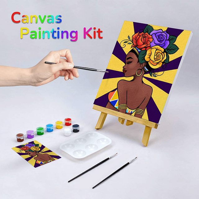 Kit de pintura en lienzo lienzo predibujado para pintar para