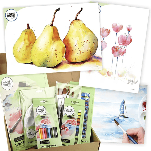 THE HOMEHOBBY BY 3L WATERCOLOR STUDIO KIT PLUS - TRIO DE PER