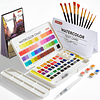 Juego de pintura de acuarela, 48 colores de pintura de acuar