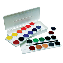 Set de acuarela transparente, 24 colores y pincel