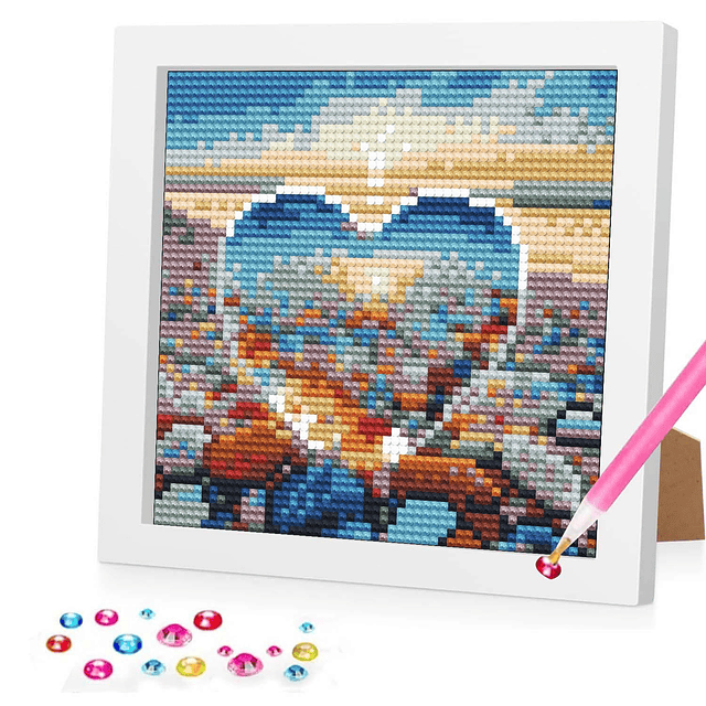 Kits de pintura de diamantes con forma de corazón de cristal