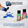 Juego de pintura acrílica para verter - 30 colores básicos,