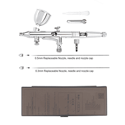 Kit de aerógrafo tipo gravedad con juego de aerógrafo de 3 a