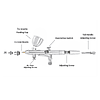 Kit de aerógrafo tipo gravedad con juego de aerógrafo de 3 a