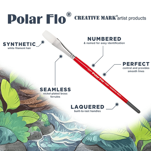 Polar Flo Pinceles profesionales para acuarela - Juego surti