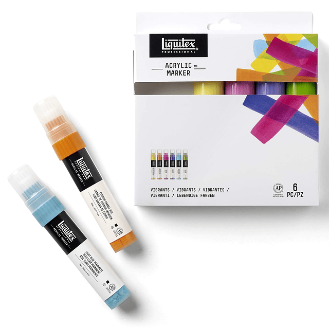 Professional Paint Marker Set, 6 piezas, Vibrantes