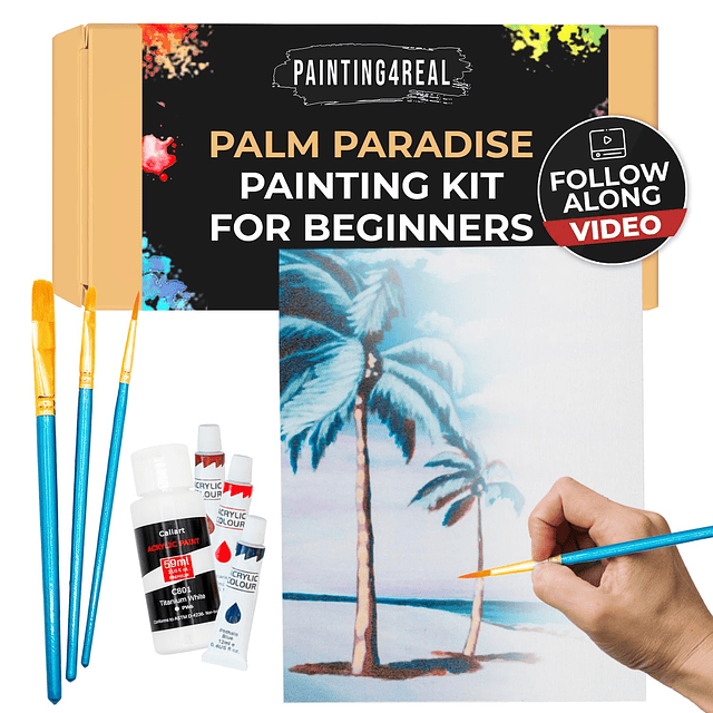 Palm Paradise Pintura por números Kit de pintura alternativa