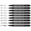 Fineliner Pens, 9 Art Pens Set Marcadores de tinta de archiv