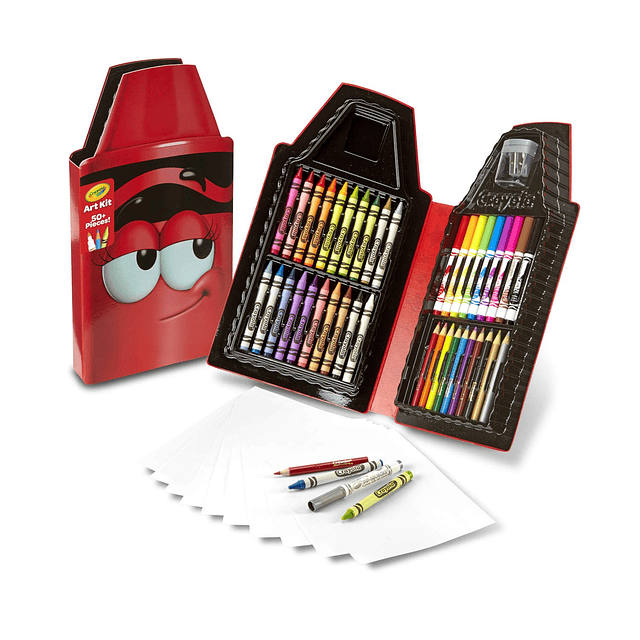 Tip Kit de arte de 50 piezas, regalo de arte escarlata para