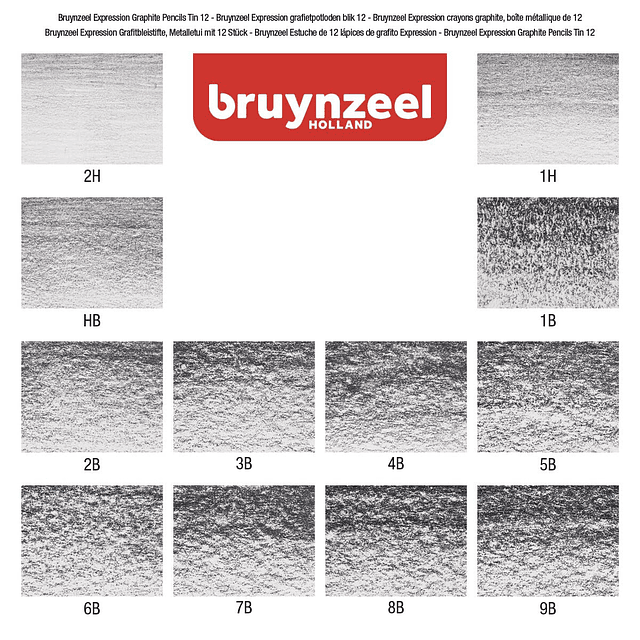 Juego de lápices de grafito Expression de 12 piezas en lata