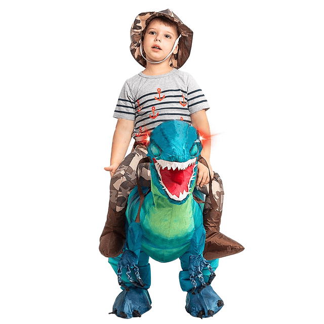 Disfraz Inflable de Dinosaurio para niños Montando T Rex Dis