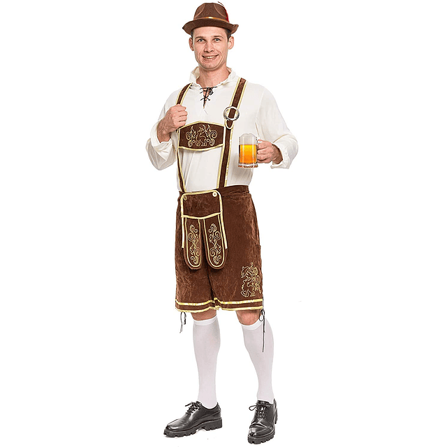 Conjunto de disfraz de Oktoberfest para hombre de Halloween,