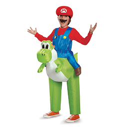 Disfraz infantil de Mario Riding Yoshi, un color, talla únic