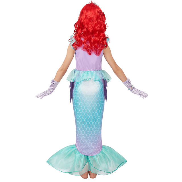 Disfraz de sirena para niñas de Halloween, vestido de sirena