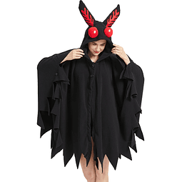 Disfraz unisex de Mothman Mothman Cosplay con capucha disfra