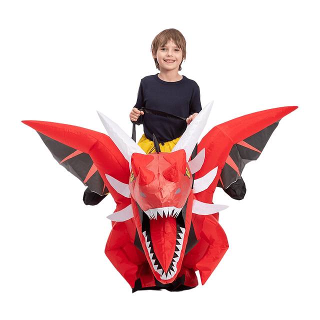 Disfraz inflable de dragón para niños, disfraz de dinosaurio