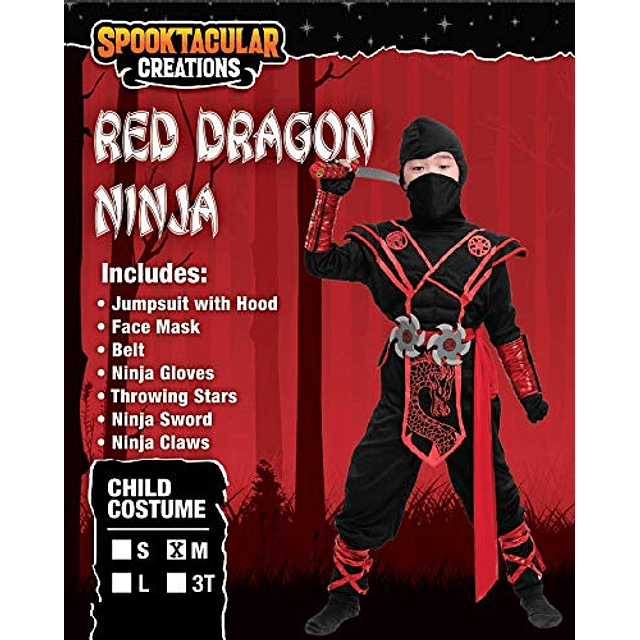 Disfraz de Ninja de Halloween para niños, conjunto de disfra