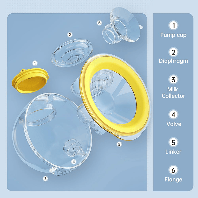 PumpMom-us Taza de recolección de leche materna portátil com