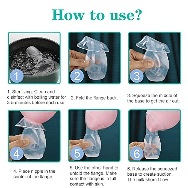 Extractor de leche manual | Colector de silicona de grado al