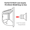 2 piezas de inserción de brida de 19 mm compatible con Medel