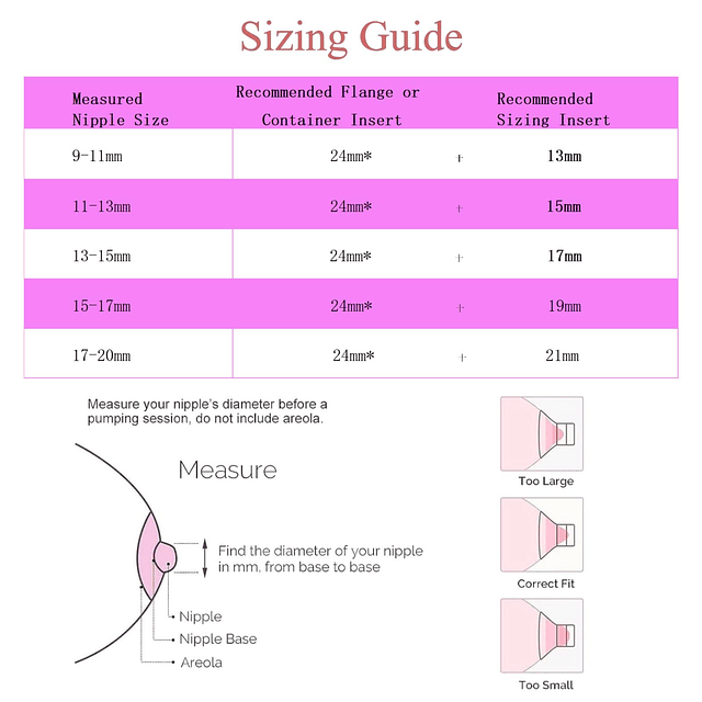 Inserto de brida de 6 piezas de 19/21 mm compatible con Mede