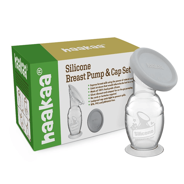 Extractor de leche de silicona Haakaa Gen 2 con base de succ