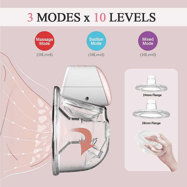 Extractor de leche portátil S9 manos libres, extractor de le