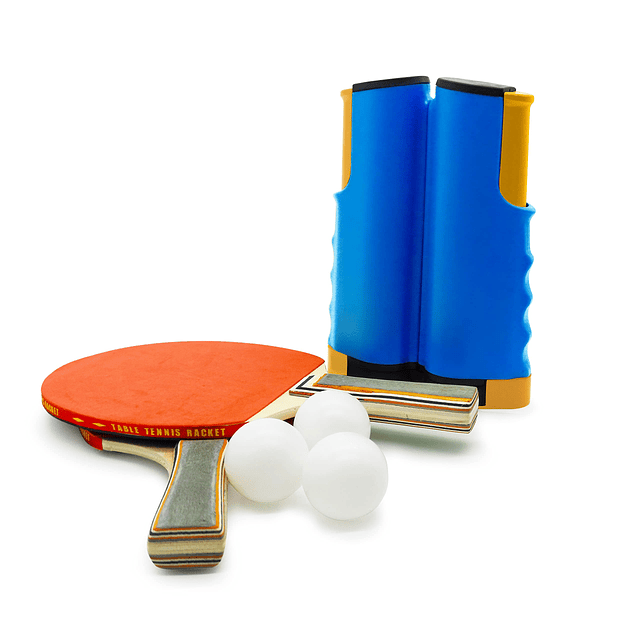 Juego de Ping Pong con Red Retráctil, 2 Palas de Ping Pong,