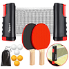 Juego de paletas de ping pong, juego de tenis de mesa portát