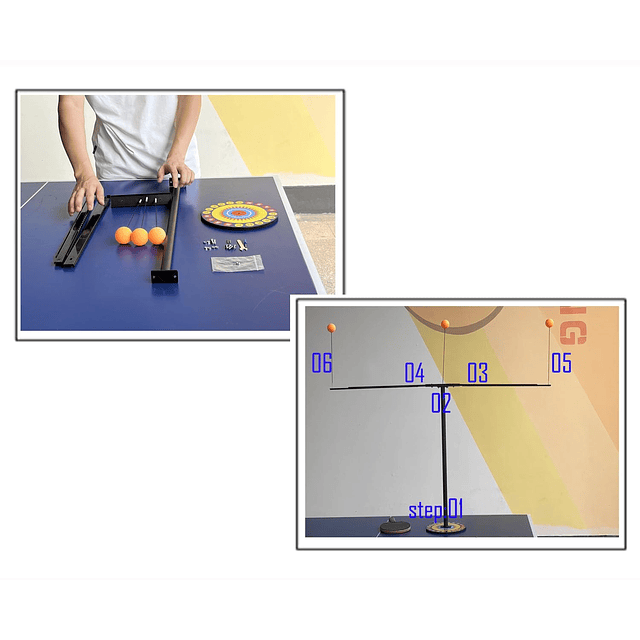 Kit de entrenamiento de pies de Ping Pong, equipo de autoent