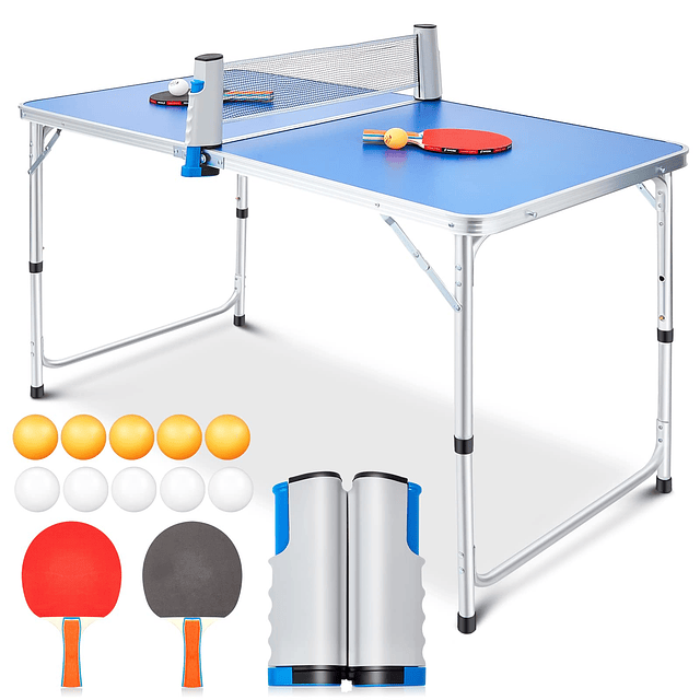 Mini mesa de ping pong pequeña para niños, juego de ping pon